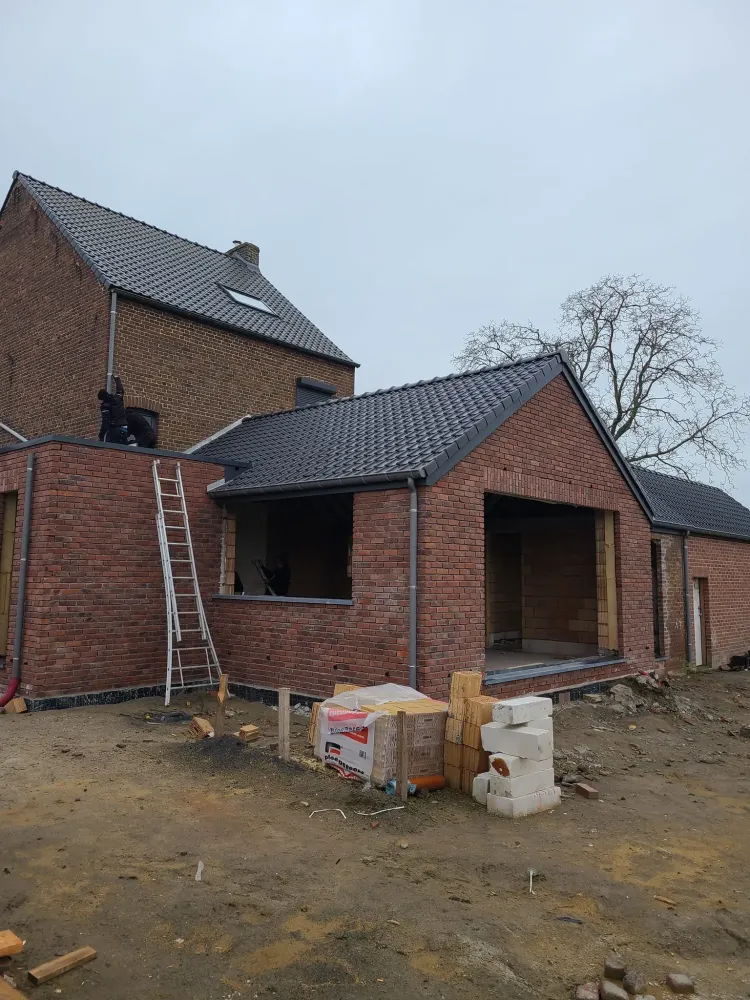 construction d'annexe à Frameries